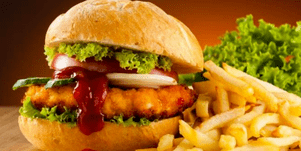 komplett Oflehnung vu Fast Food