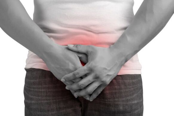 Schmäerzen bei engem Mann mat Prostatitis